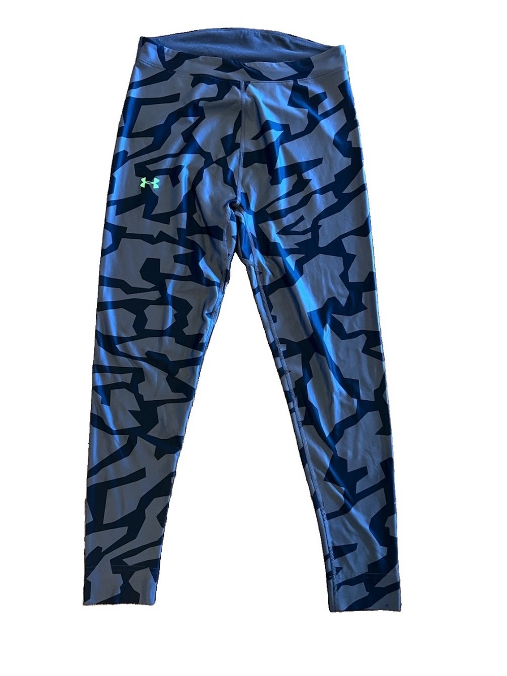 Under Armour Women’s Coldgear Compression Leggings Gray/Black Camo Size Large